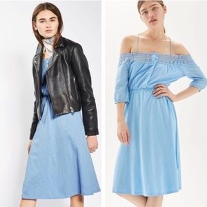 Topshop Crochet Cold Shoulder Dress. SZ 8